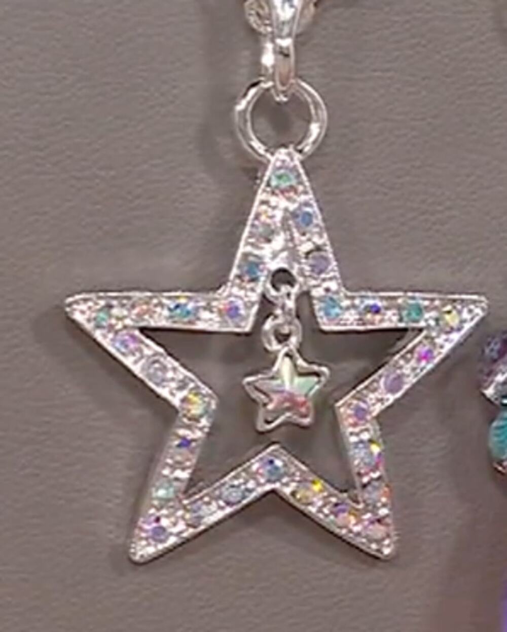 Kirks Folly Starlight Open Ring Charm, Silvertone Star